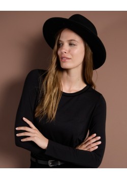 SOMBRERO FEDORA CLÁSICO DE ALA ANCHA.