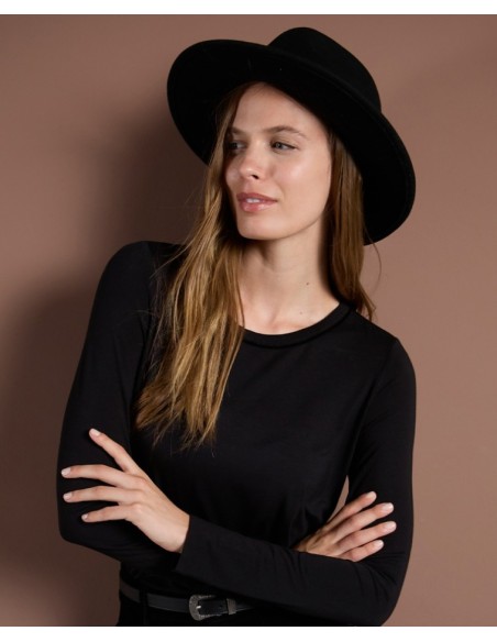 SOMBRERO FEDORA CLÁSICO DE ALA ANCHA.