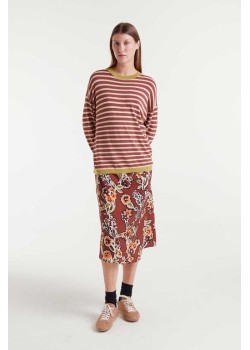 JERSEY DE PUNTO DE RAYAS MARRÓN Y BLANCO. 2