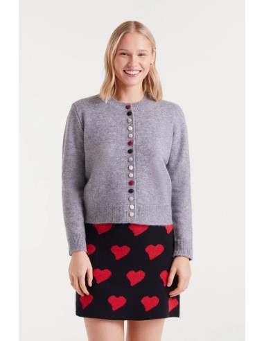 CHAQUETA DE PUNTO CUELLO REDONDO.