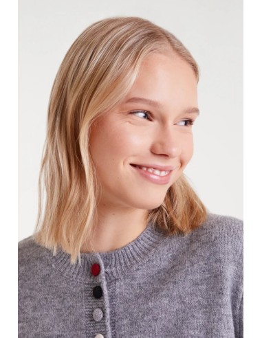 CHAQUETA DE PUNTO CUELLO REDONDO.