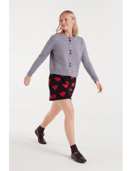 CHAQUETA DE PUNTO CUELLO REDONDO.