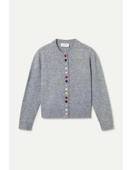 CHAQUETA DE PUNTO CUELLO REDONDO.