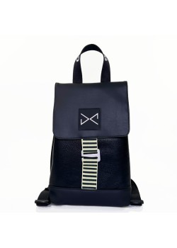 MOCHILA THE HOOK MINI SOLAPA BLACK IMPERMEABLE DZ.