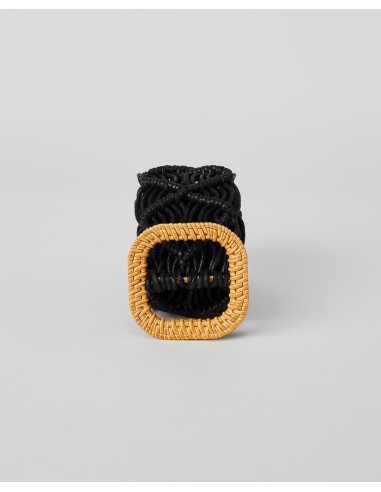 CINTURÓN DE MACRAME CON HEBILLA CUADRADA