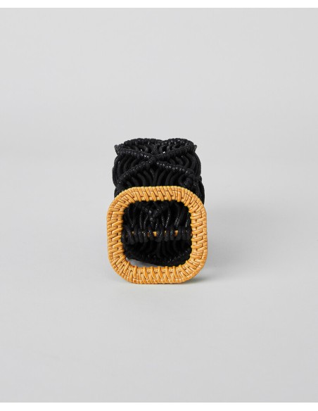 CINTURÓN DE MACRAME CON HEBILLA CUADRADA