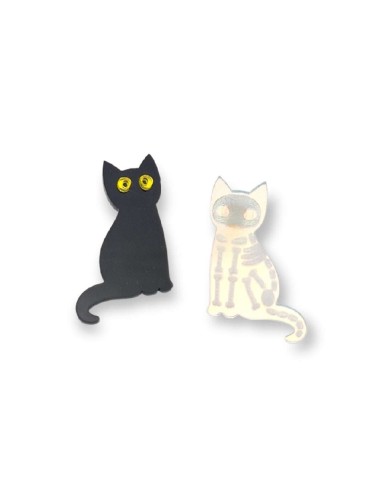 E0491 PENDIENTES GATO Y FANTASMA.