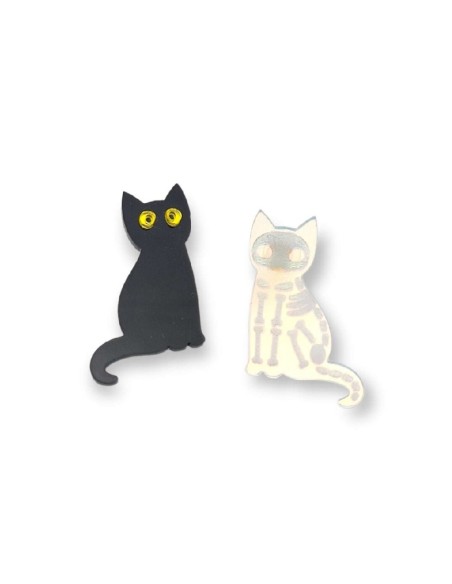 E0491 PENDIENTES GATO Y FANTASMA.