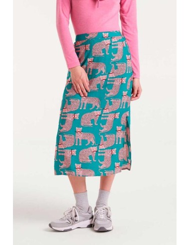 FALDA MIDI CON ESTAMPADO ONCA.