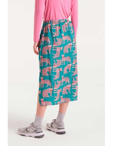 FALDA MIDI CON ESTAMPADO ONCA.