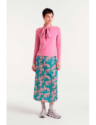 FALDA MIDI CON ESTAMPADO ONCA.