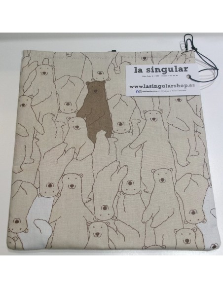 FUNDA DE TELA PARA LIBROS.