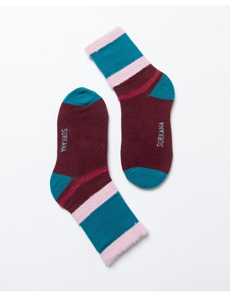 CALCETINES MEDIOS JACQUARD CON DETALLE DE PELO.