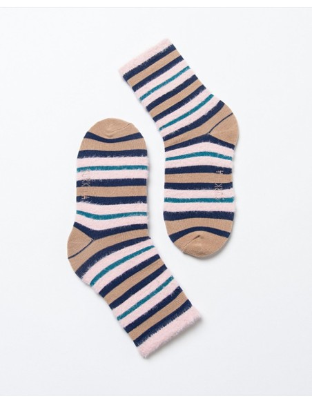 CALCETINES MEDIOS JACQUARD CON DETALLE DE PELO.