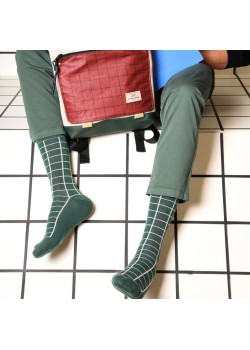 CALCETINES CUIADROS VERDE.
