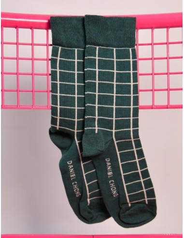 CALCETINES CUIADROS VERDE.