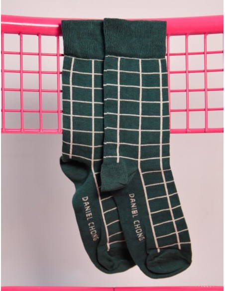 CALCETINES CUIADROS VERDE.