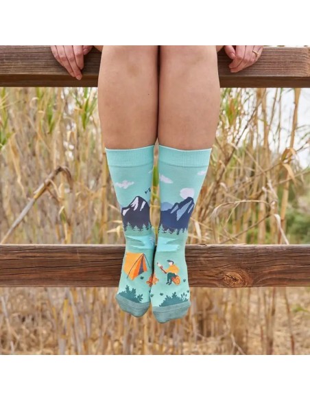 CALCETINES CAMPING DESIGUAL ,MUJER 36-40.