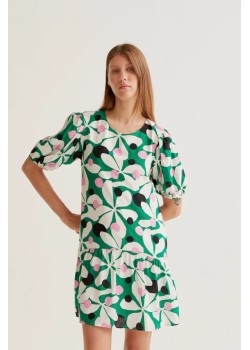 VESTIDO CORTO ESTAMPADO HOSTA