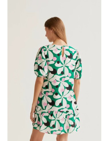 VESTIDO CORTO ESTAMPADO HOSTA