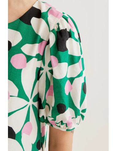 VESTIDO CORTO ESTAMPADO HOSTA