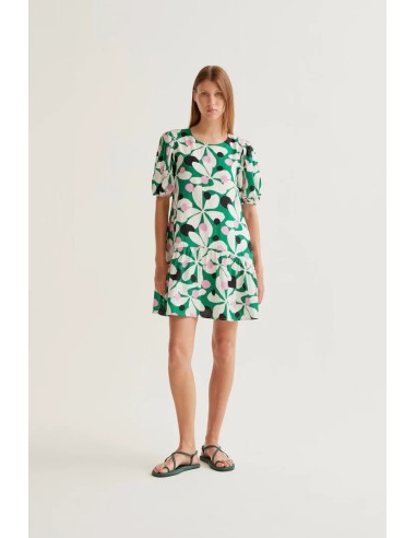 VESTIDO CORTO ESTAMPADO HOSTA