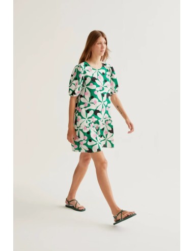 VESTIDO CORTO ESTAMPADO HOSTA