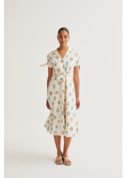 VESTIDO MIDI CON ESTAMPADO GARDENE.