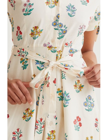 VESTIDO MIDI CON ESTAMPADO GARDENE.