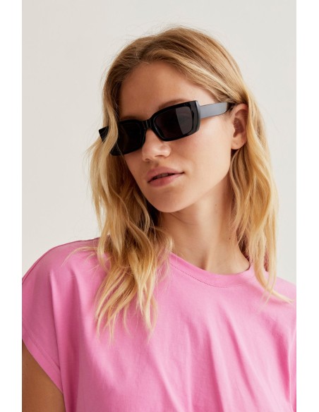 CAMISETA 100% ALGODÓN ROSA CON NUDO LATERAL