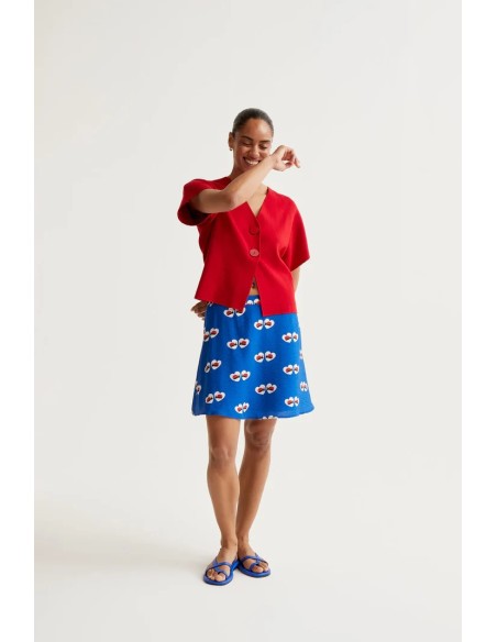 FALDA CORTA CON ESTAMPADO COCCINELLA