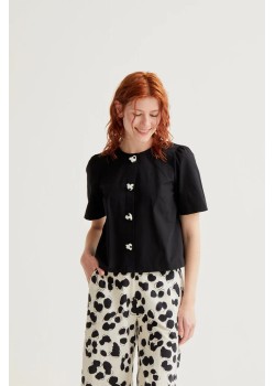 TOP 100% ALGODÓN CON BOTONES DE CORAZONES