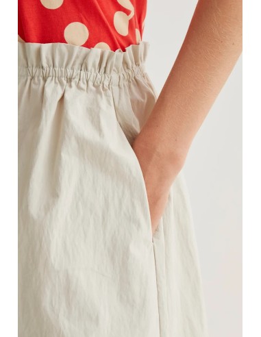 FALDA MIDI BLANCO ROTO