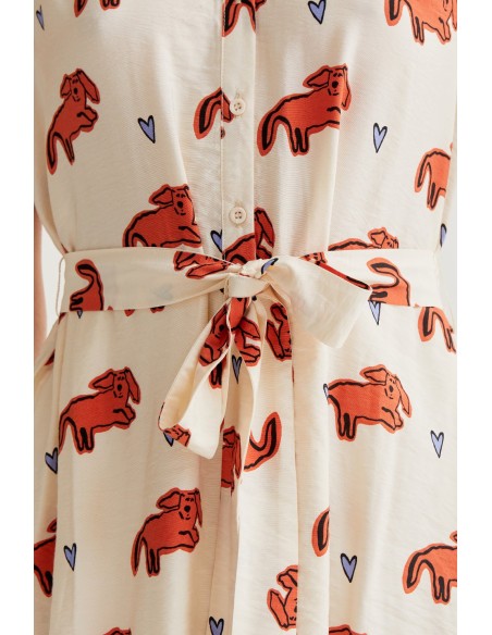 VESTIDO CORTO CON ESTAMPADO TOCHI