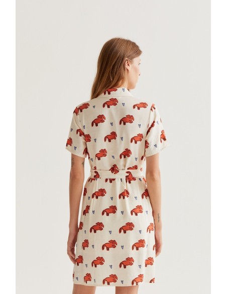 VESTIDO CORTO CON ESTAMPADO TOCHI