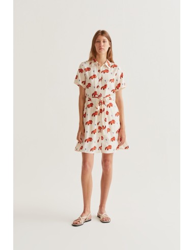 VESTIDO CORTO CON ESTAMPADO TOCHI