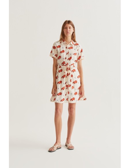 VESTIDO CORTO CON ESTAMPADO TOCHI