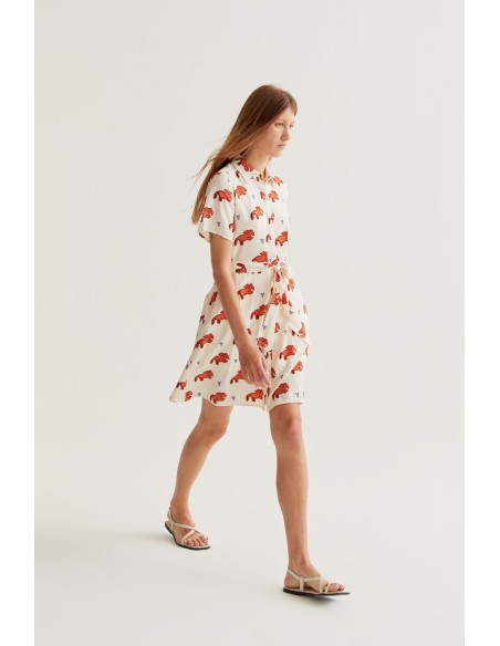 VESTIDO CORTO CON ESTAMPADO TOCHI