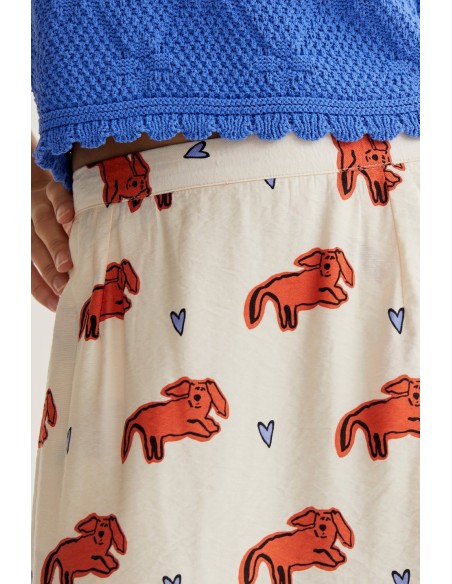 FALDA MIDI CON ESTAMPADO TOCHI