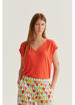 CAMISETA ROJO MANGA SISA