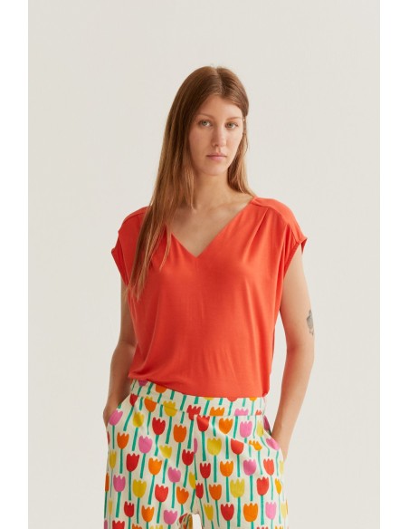 CAMISETA ROJO MANGA SISA