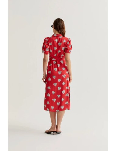 VESTIDO MIDI CON ESTAMPADO HARMONY RED