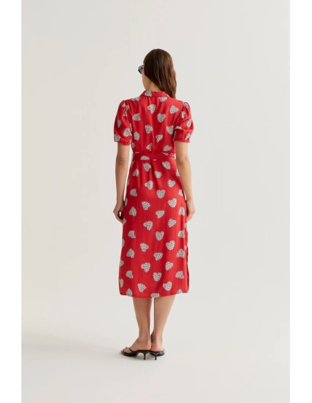 VESTIDO MIDI CON ESTAMPADO HARMONY RED