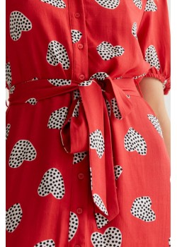VESTIDO MIDI CON ESTAMPADO HARMONY RED 2