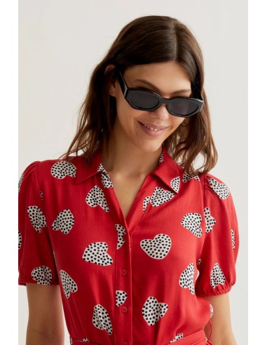 VESTIDO MIDI CON ESTAMPADO HARMONY RED