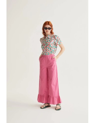 CAMISA CON ESTAMPADO GUINDA