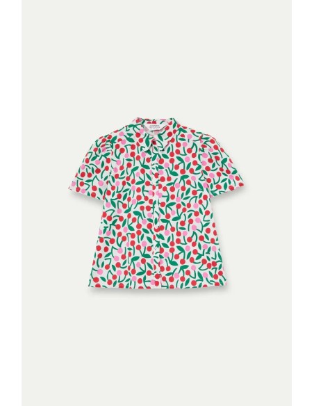 CAMISA CON ESTAMPADO GUINDA