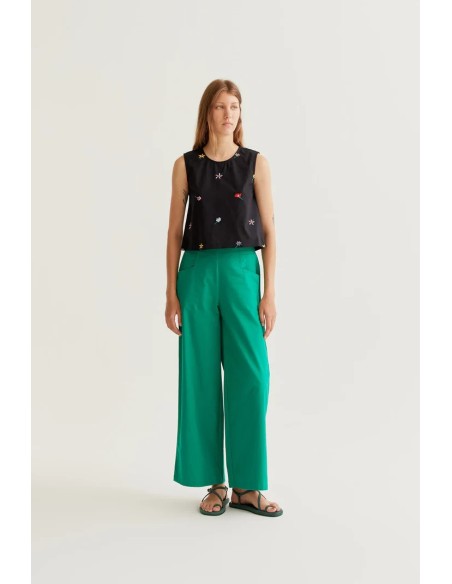 TOP CON ESTAMPADO BLACK GARDENER FLOWERS