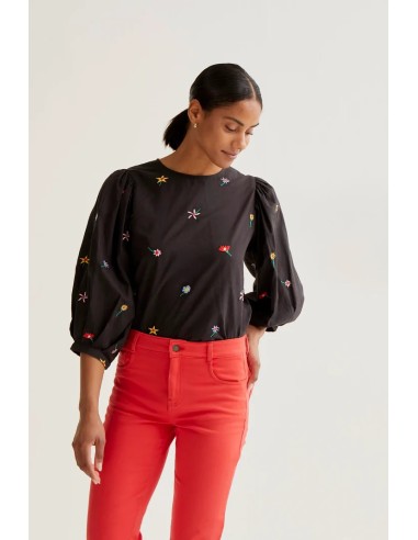 TOP CON ESTAMPADO BLACK GARDENER FLOWERS