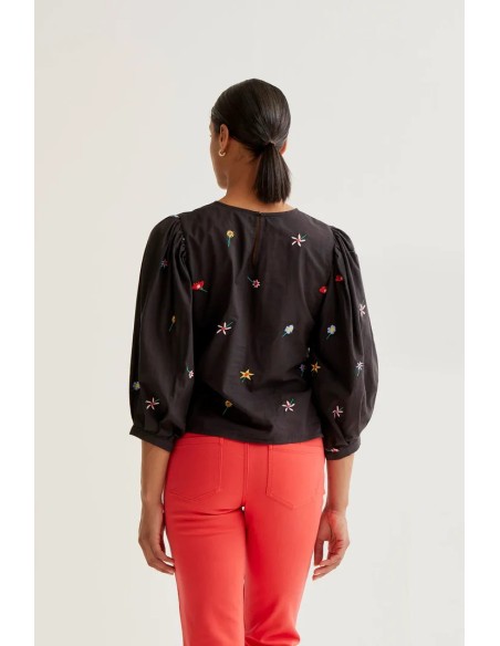 TOP CON ESTAMPADO BLACK GARDENER FLOWERS